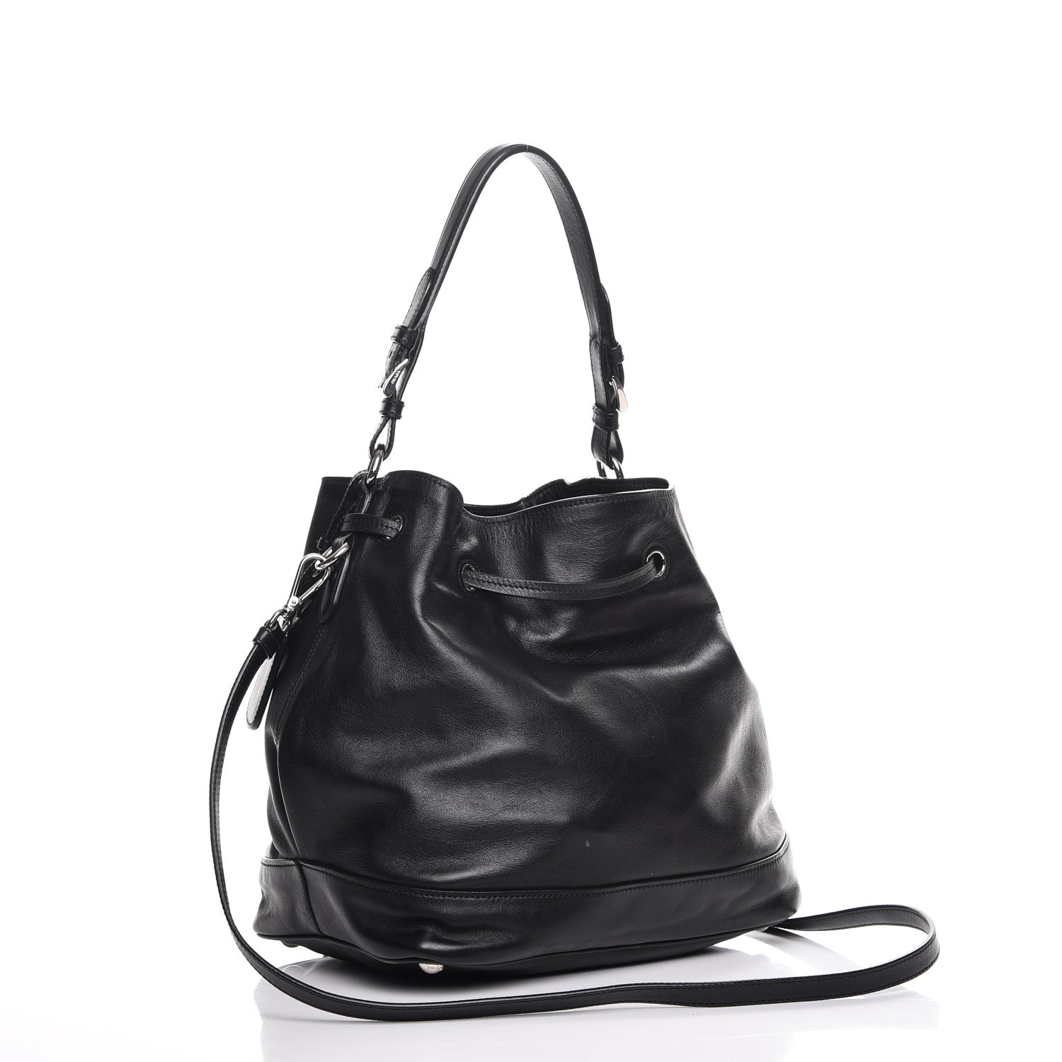 Prada Soft Calf Bucket Bag Nero Black 4 of 9