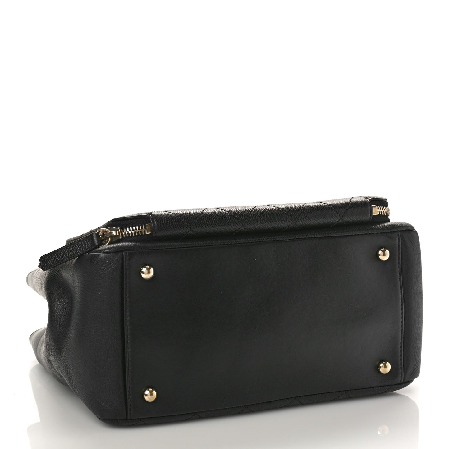 Caviar Quilted Small Business Affinity Shopping Bag Black
