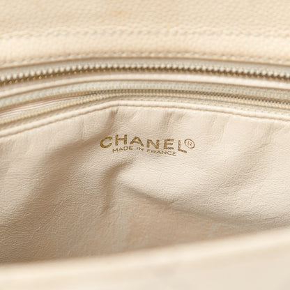 Chanel Caviar Stitched Tote Beige 6 of 20