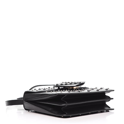 Versace Nappa Studded Medium DV ONE Satchel Black 4 of 13