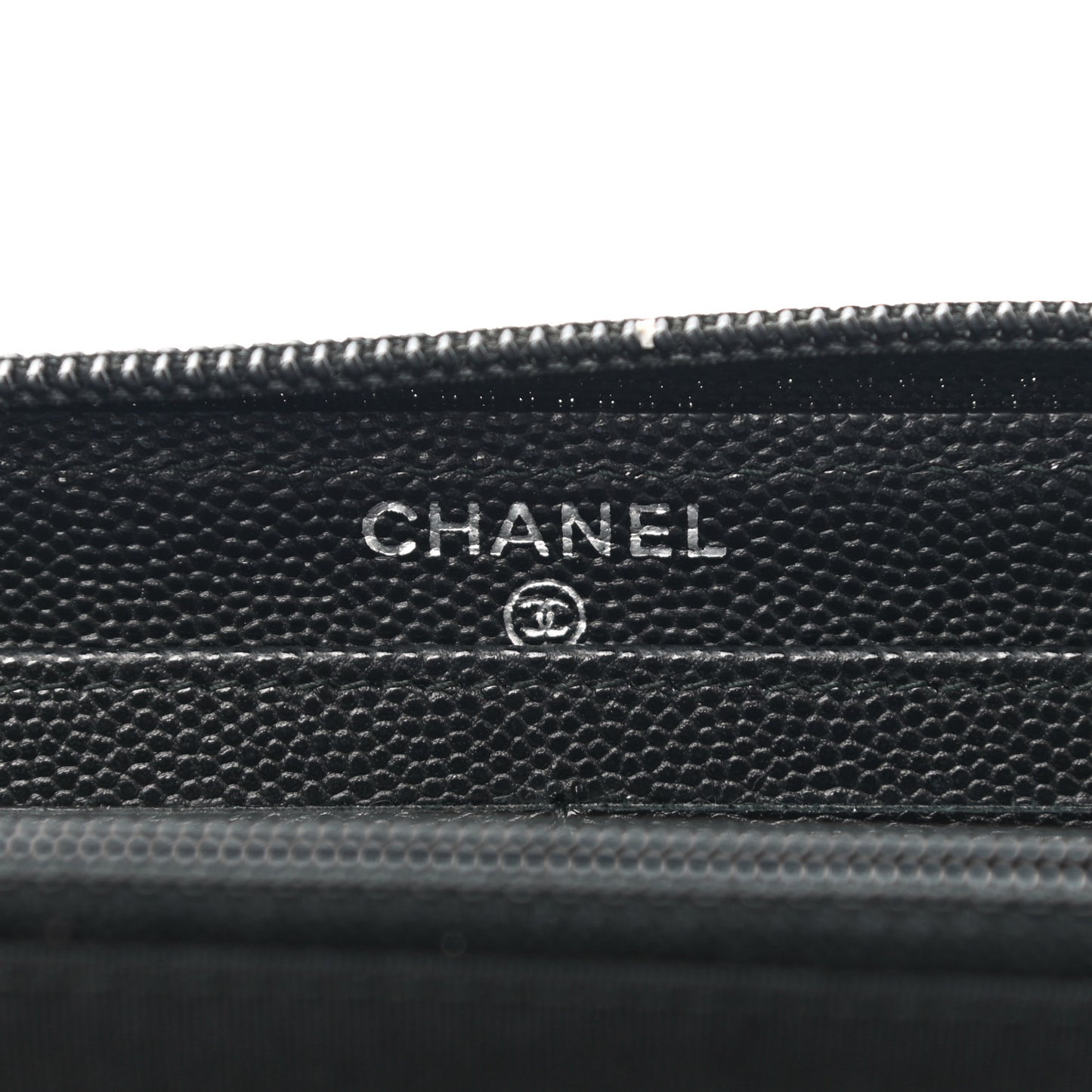 Caviar Quilted Boy Long Zip Around Wallet Black
