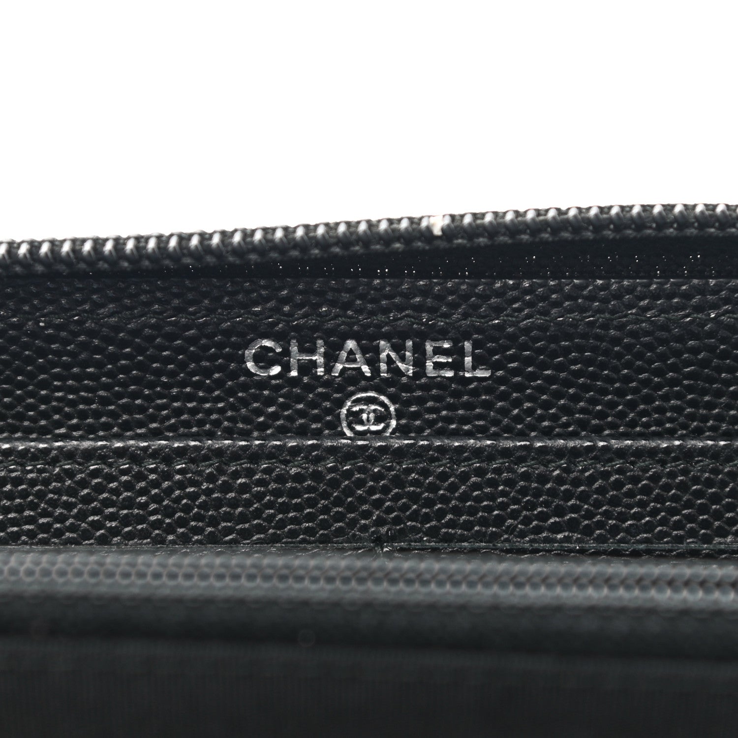 Chanel Caviar Quilted Boy Long Zip Around Wallet Black 6 of 9