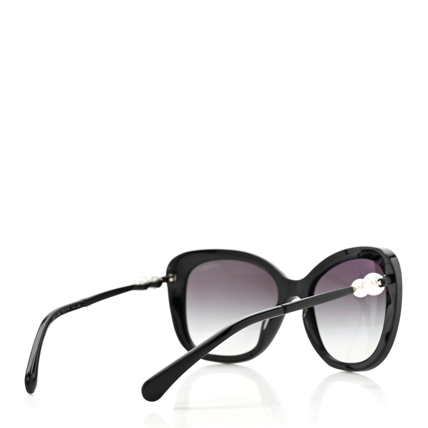 Chanel Acetate Polarized Butterfly Winter Pearl Sunglasses 5339-H-A Black 4 of 8