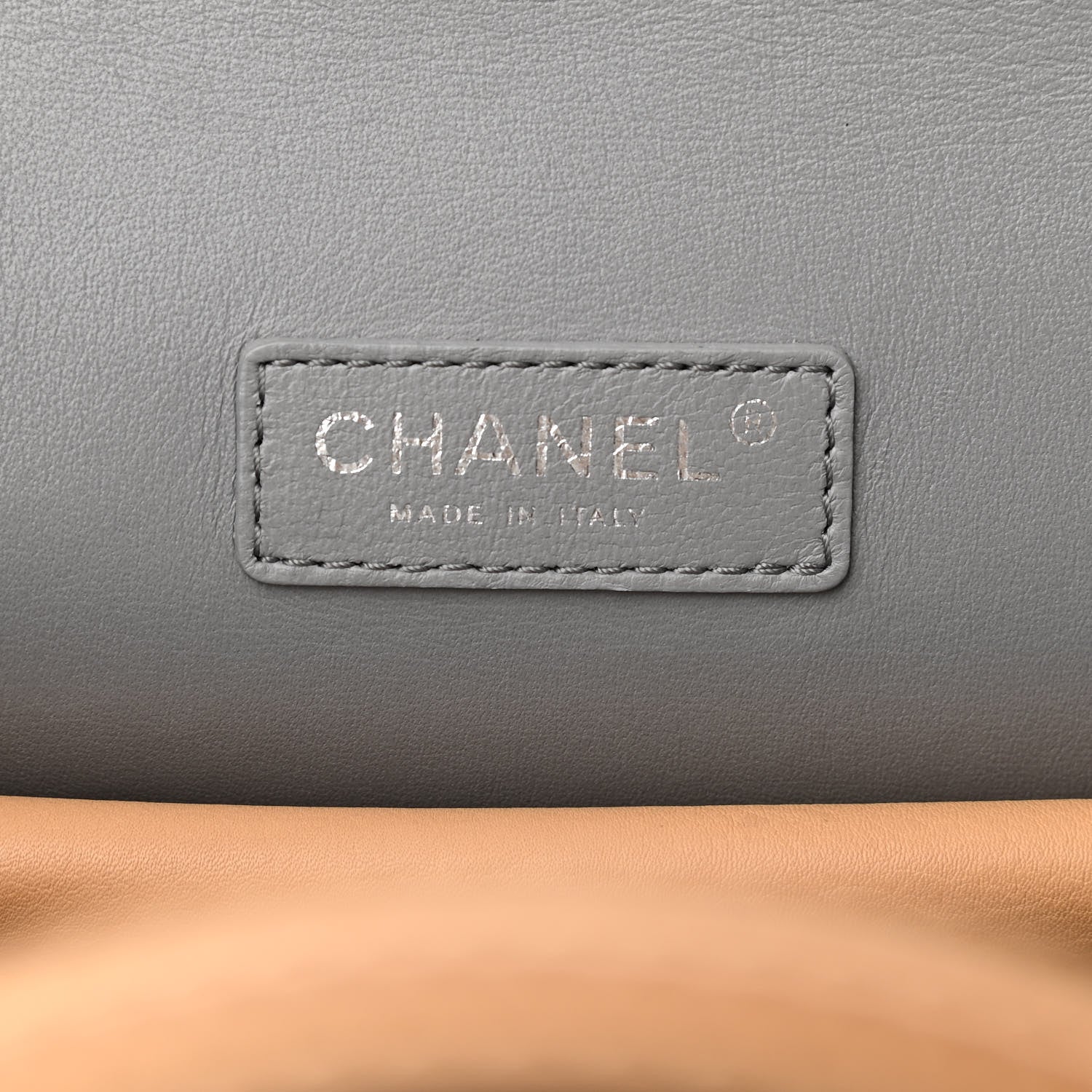 Chanel Calfskin Stitched Large Shopping Tote Beige 6 of 10