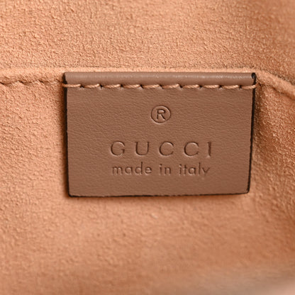 Gucci Calfskin Matelasse Mini GG Marmont Chain Shoulder Bag Porcelain Rose 6 of 12