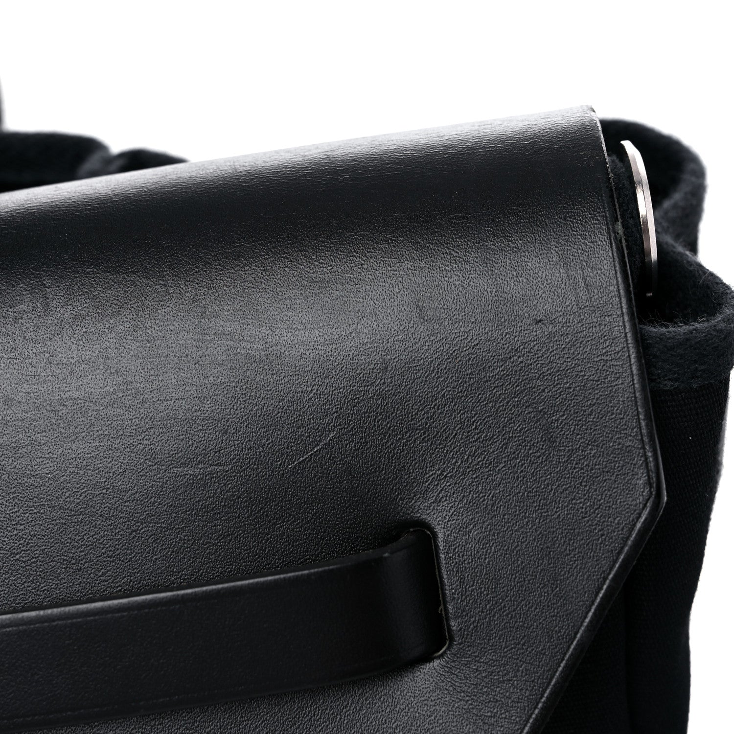 Hermes Toile Vache Calfskin Herbag 39 MM Black 13 of 28