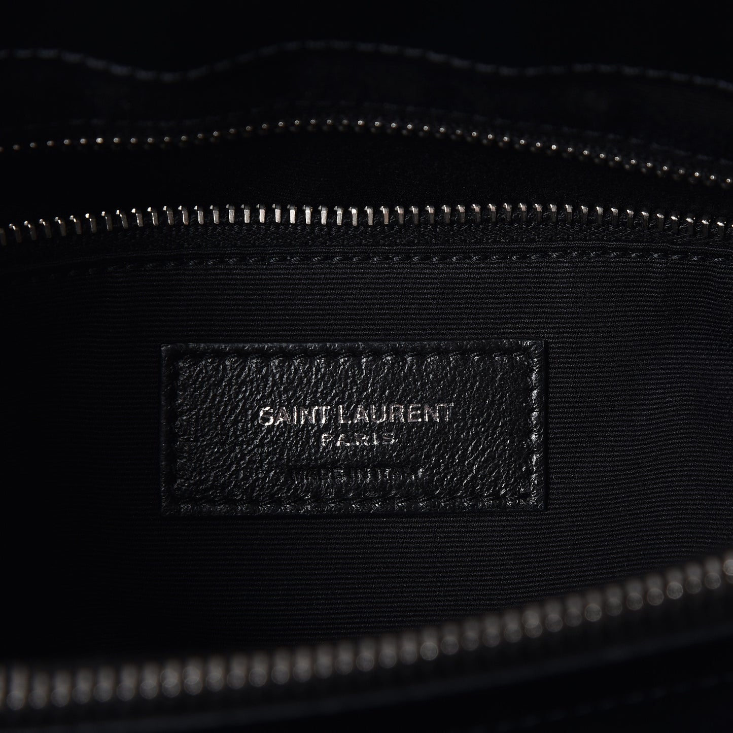 Calfskin Y Quilted Monogram Medium Loulou Chain Satchel Black