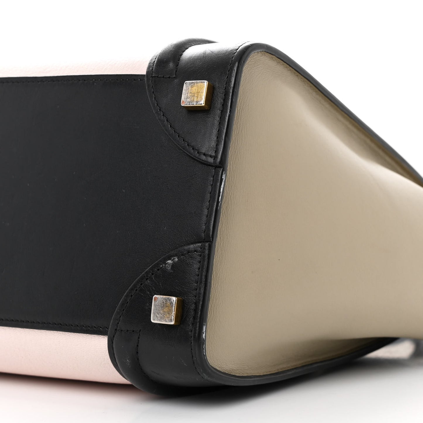 Goatskin Smooth Calfskin Micro Tri-Color Luggage Olive
