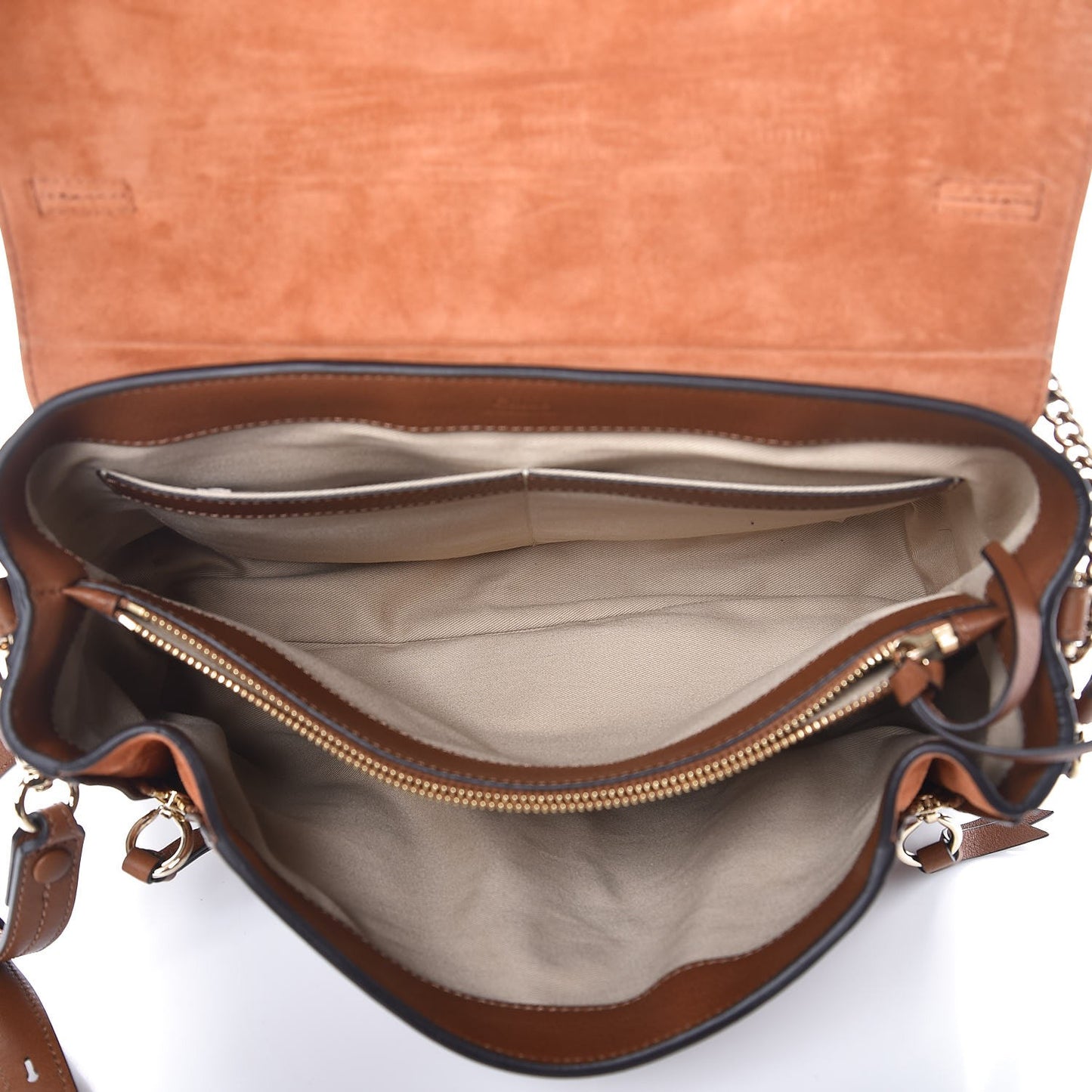 Calfskin Medium Faye Day Shoulder Bag Tan
