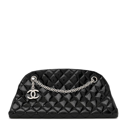 Chanel Patent Quilted Medium Just Mademoiselle Bowling Bag Black 1 of 12