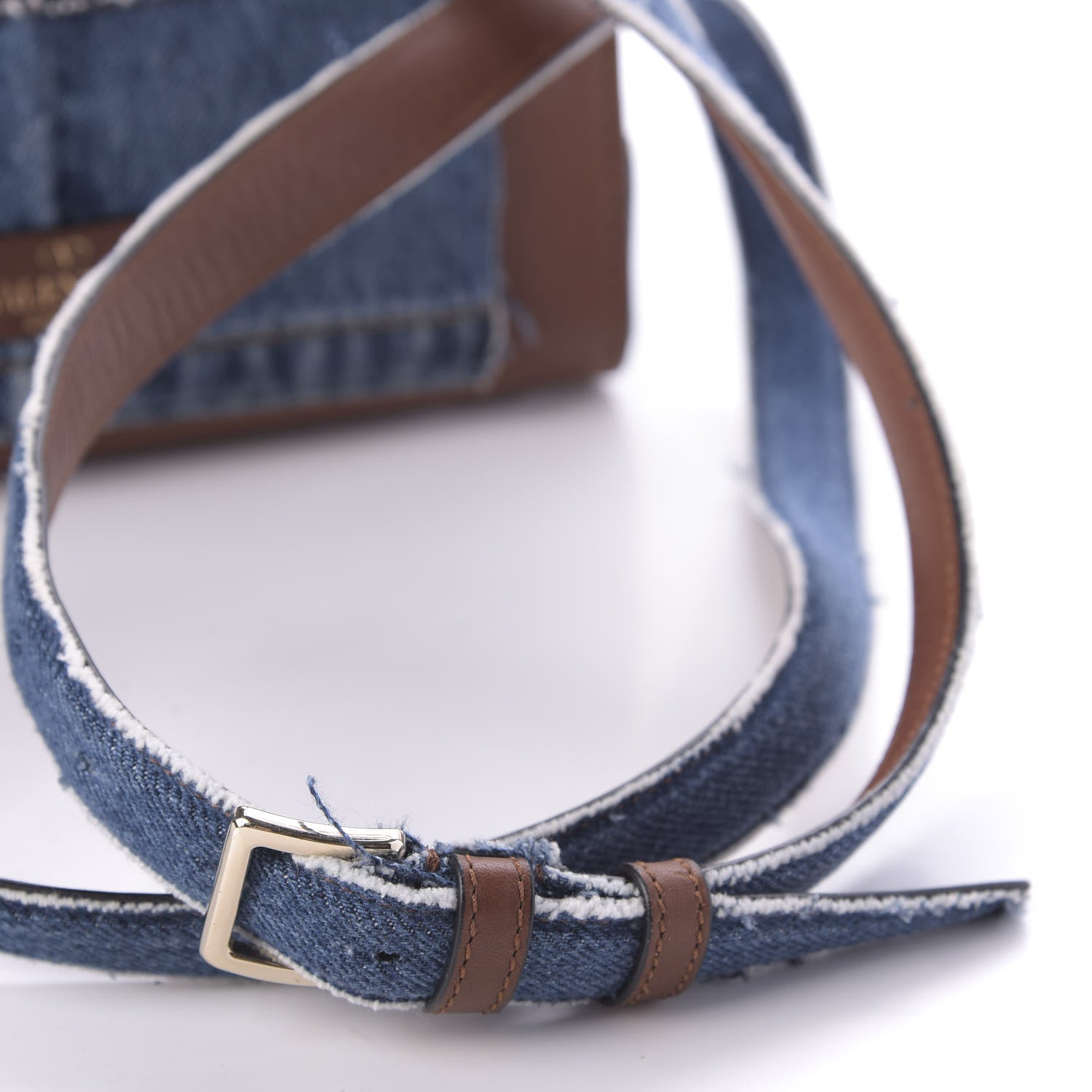 Valentino Garavani Calfskin Denim Rockstud Small Joylock Satchel Blue 9 of 10