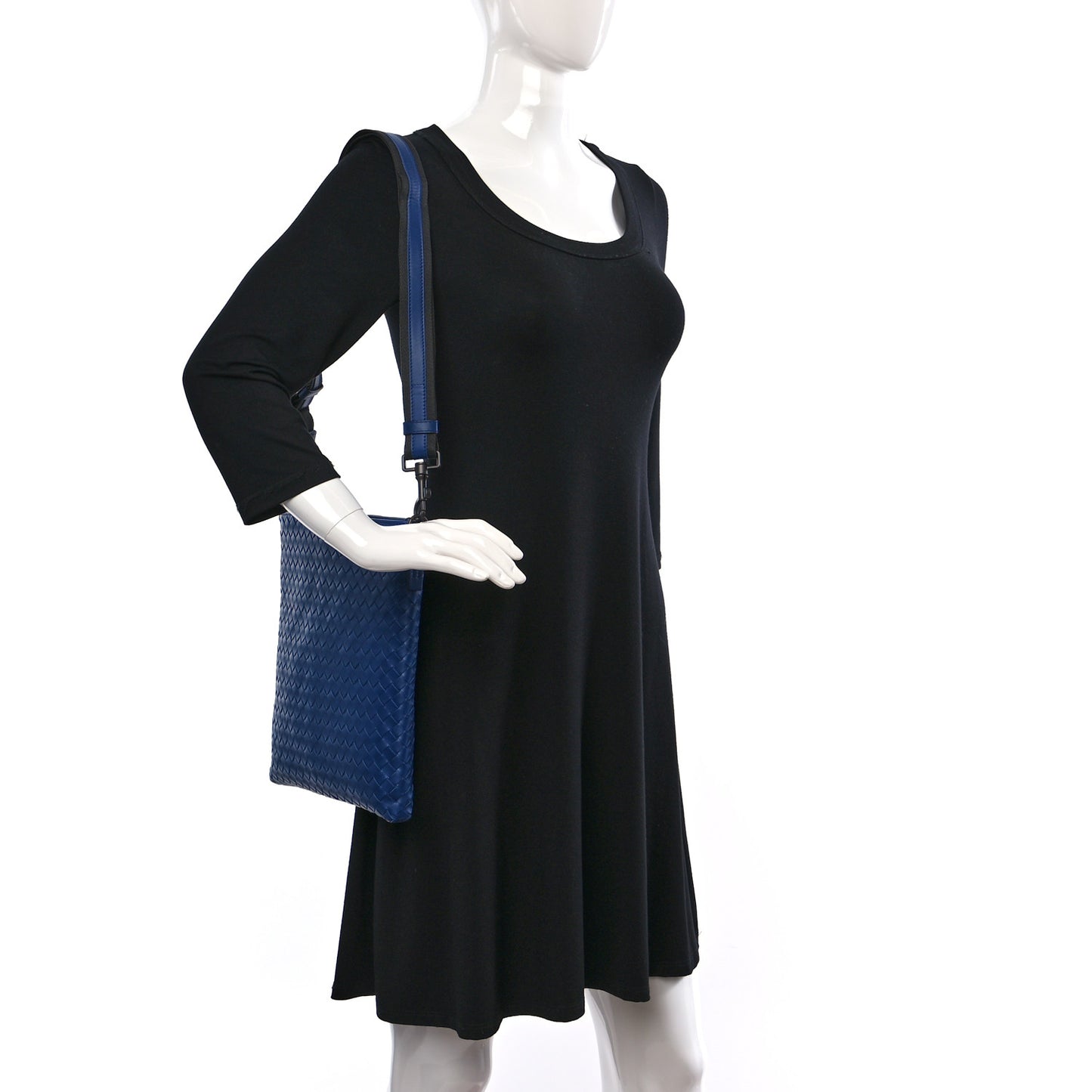 Nappa Intrecciato VN Crossbody Messenger Bag Navy