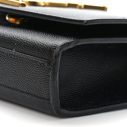 Saint Laurent Grain De Poudre Small Monogram Kate Satchel Black 8 of 8