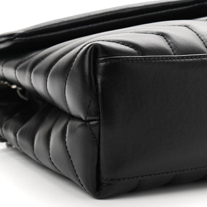 Saint Laurent Calfskin Y Quilted Monogram Small Loulou Chain Satchel Black 11 of 12