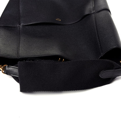 Celine Soft Grained Calfskin Sangle Bucket Bag Black 9 of 10