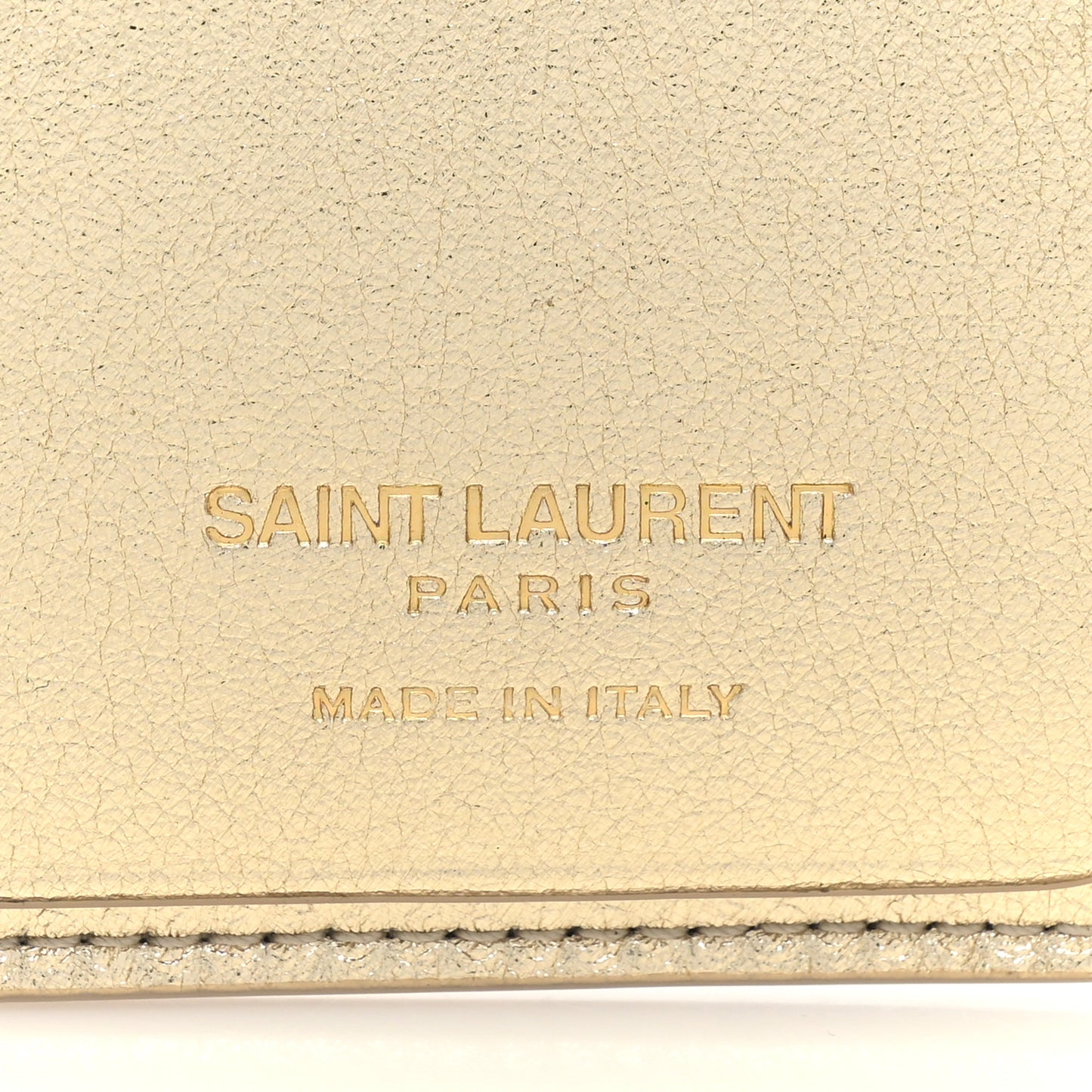 Metallic Calfskin Monogram Trifold Key Case Platino