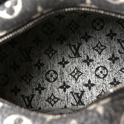 Louis Vuitton Denim Monogram Jacquard Speedy Bandouliere 25 Black 5 of 9