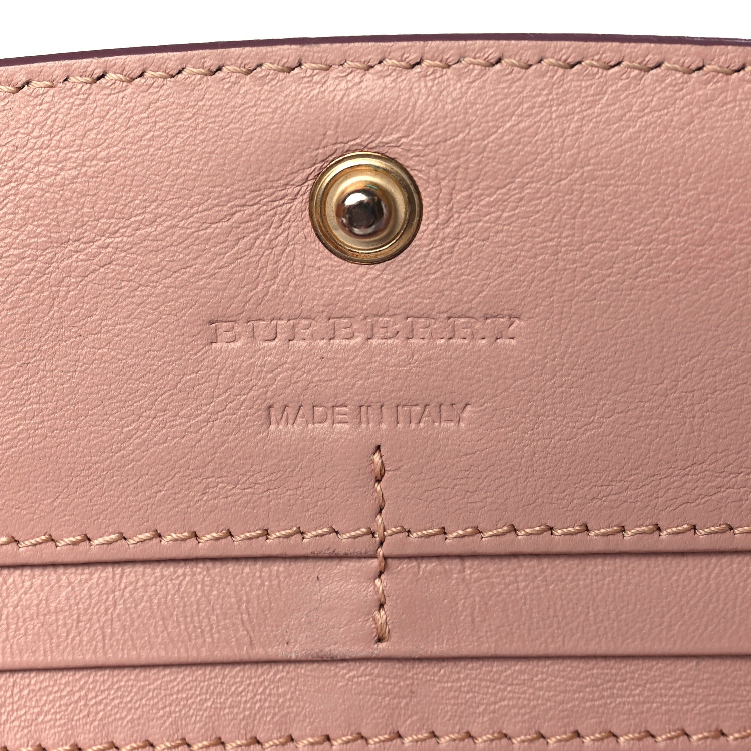 Burberry Calfskin House Check Porter Continental Wallet Pale Orchid 6 of 6