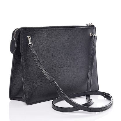 Fendi Vitello Dolce Studded Mini 2Jours Pouch Black Multicolor 3 of 11