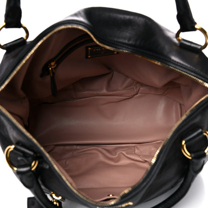 Prada Soft Calfskin Shopping Tote Black 4 of 15