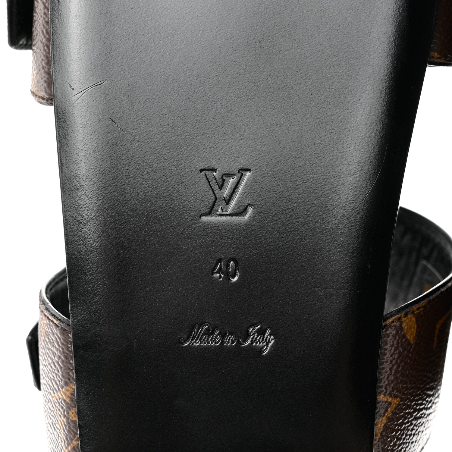 Louis Vuitton Patent Monogram Bom Dia Flat Mule Sandals 40 Black 8 of 8