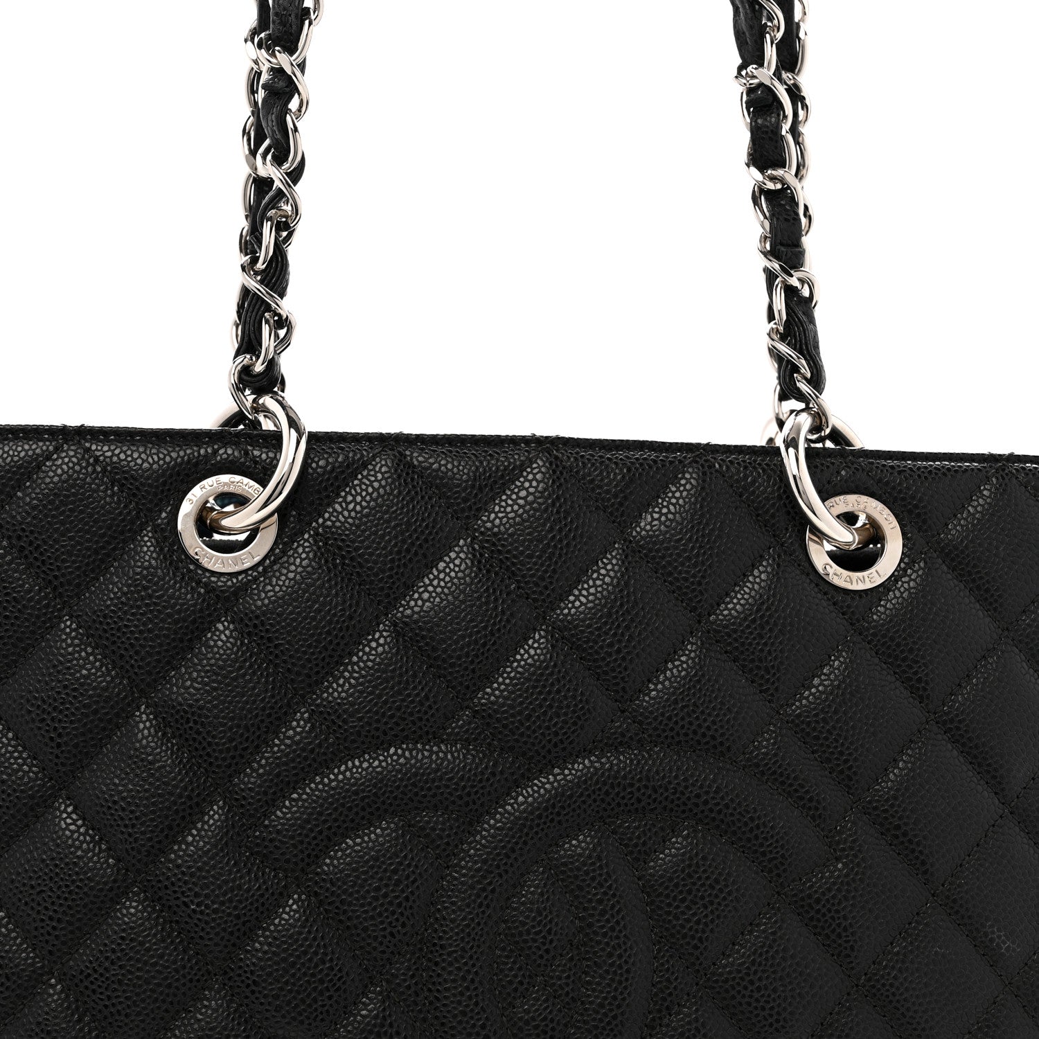 Chanel Caviar Quilted Grand Shopping Tote GST Black 9 of 15