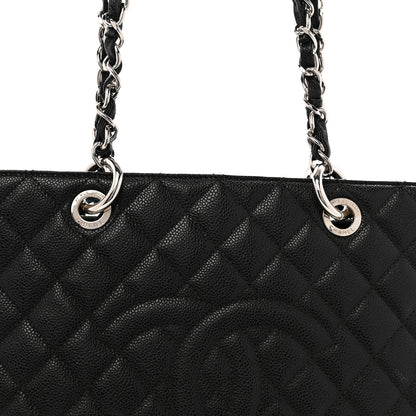 Chanel Caviar Quilted Grand Shopping Tote GST Black 9 of 15