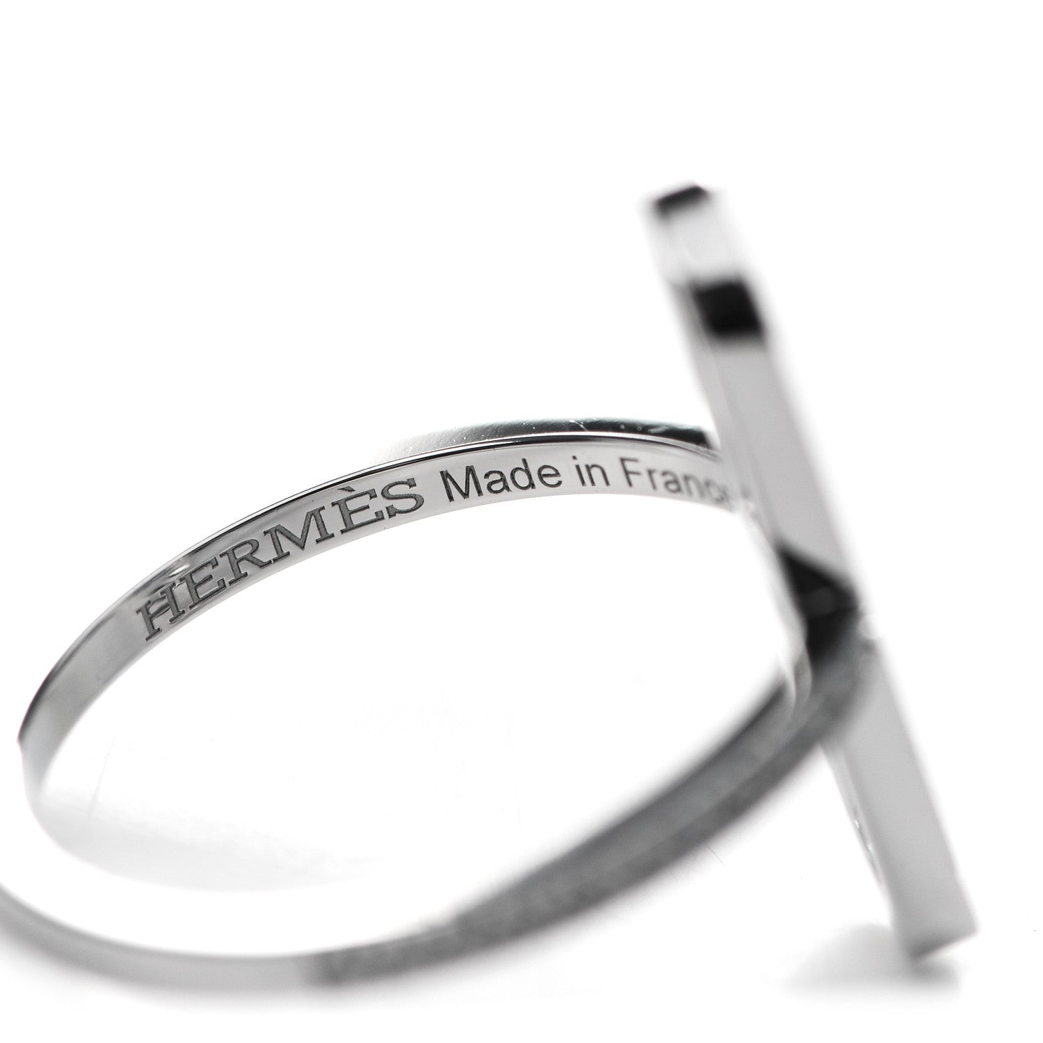 Hermes 18K White Gold Diamond Ever Chaine d'Ancre Ring 53 6.25 4 of 7