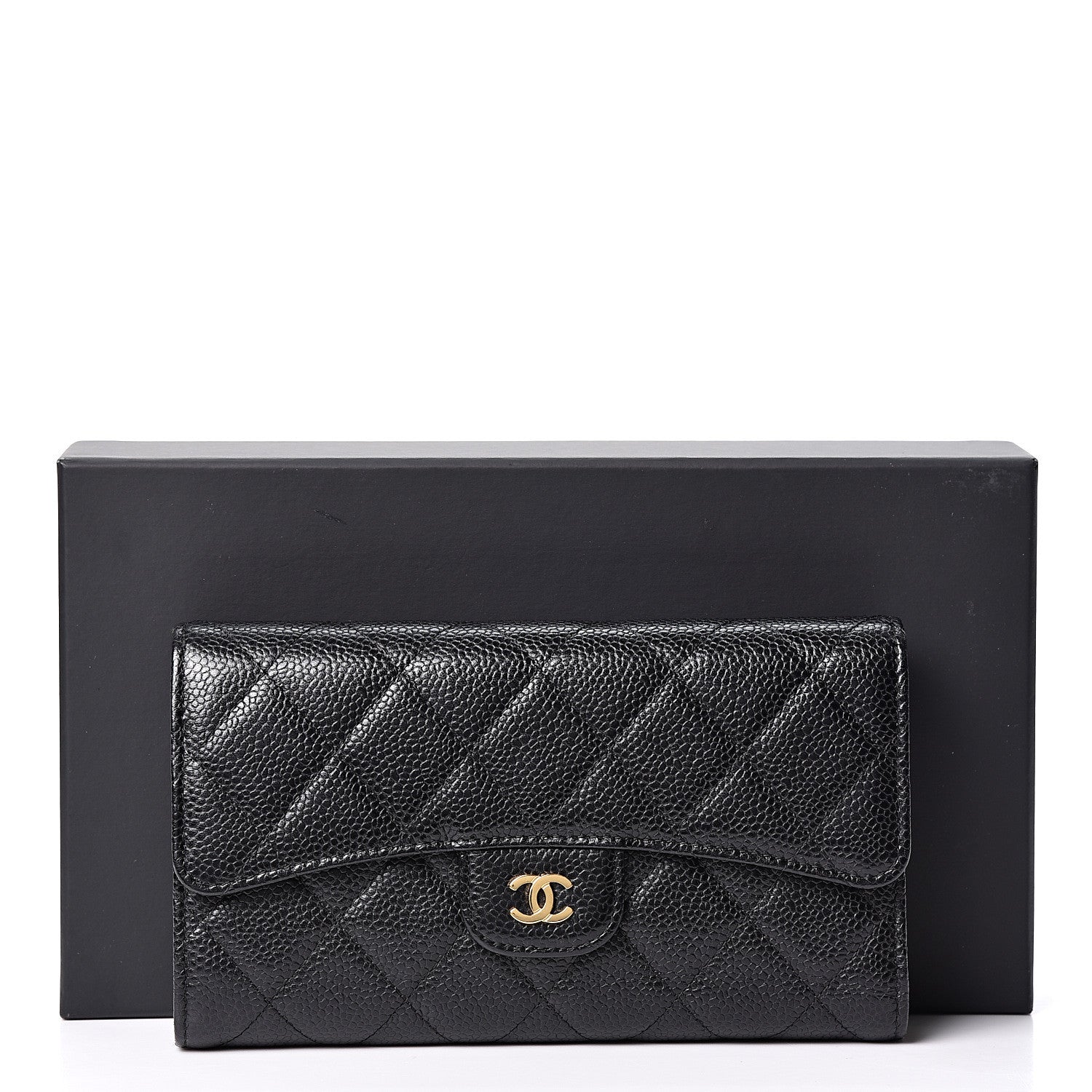 Chanel Caviar Quilted Large Flap Wallet Black 10 of 10