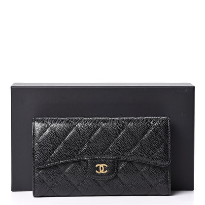 Chanel Caviar Quilted Large Flap Wallet Black 10 of 10