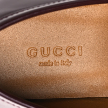 Gucci Cordovan Lux Womens Horsebit 45mm Platform Loafers 36.5 Vintage Bordeaux 9 of 15
