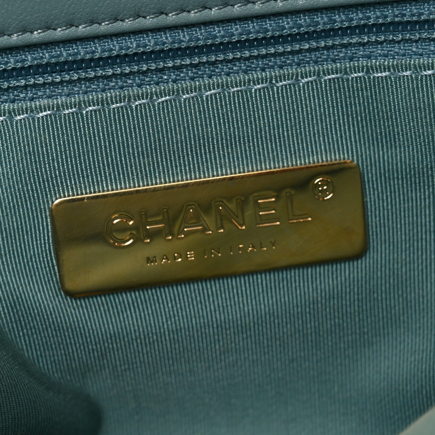 Goatskin Quilted Medium Chanel 19 Flap Light Blue