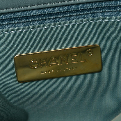 Chanel Goatskin Quilted Medium Chanel 19 Flap Light Blue 6 of 10