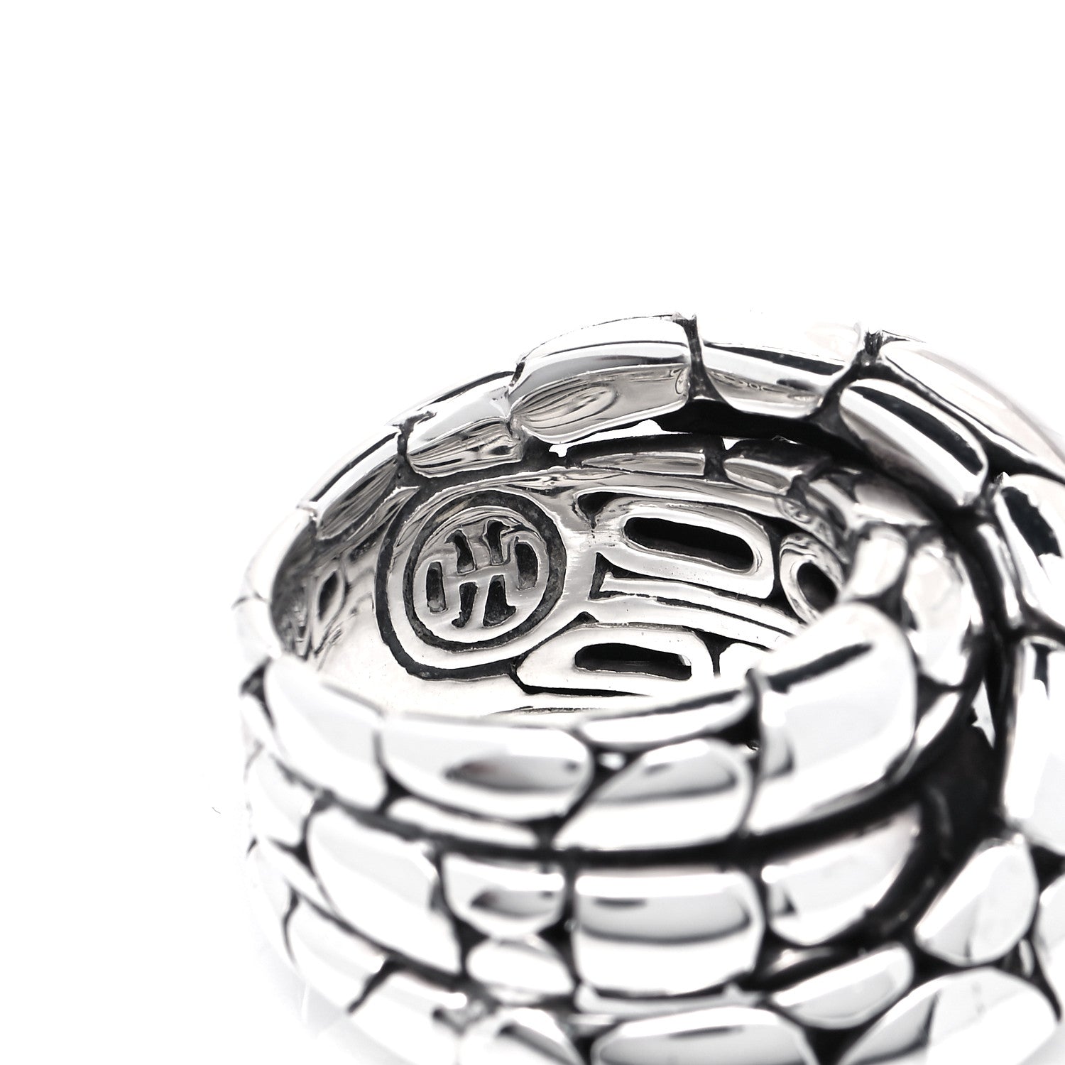John Hardy Sterling Silver Kali Twist Ring 54 7 4 of 5