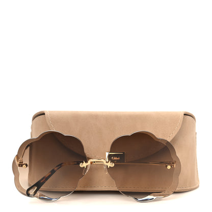 Chloe Flower Round Sunglasses CE156S Brown 7 of 7