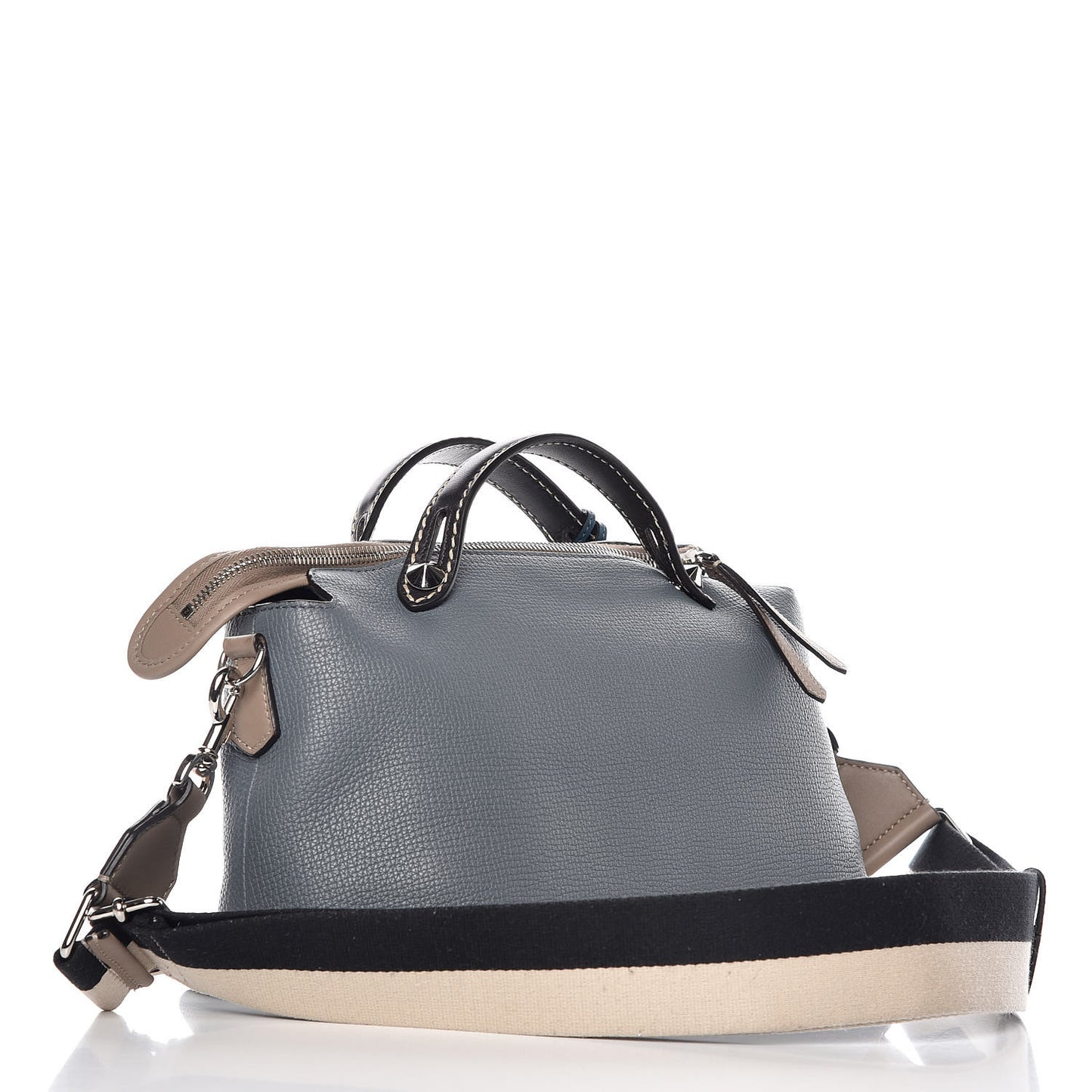 Vitello Sierra Morfeus Dolce Striped Strap Medium By The Way Boston Bag Tempesta Tortora Multicolor