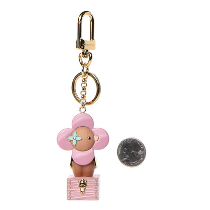 Louis Vuitton Resin Wood Vivienne Trunk Bag Charm Pink 2 of 7