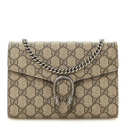 Gucci GG Supreme Monogram Mini Dionysus Chain Wallet Beige Vulcanic Red 1 of 13