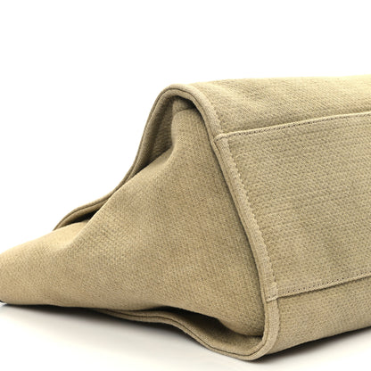 Chanel Canvas Medium Deauville Tote Beige Black 9 of 13