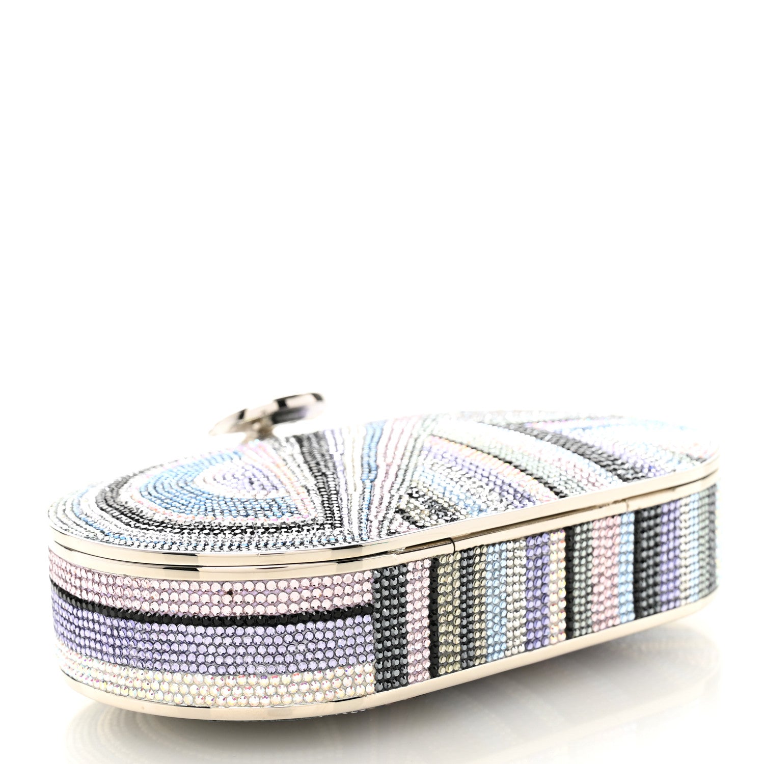 Judith Leiber Swarovski Crystal Minaudiere Clutch Multicolor 5 of 11