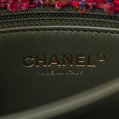 Chanel Wool Tweed Quilted Small Flap Khaki Red Pink Blue Green 6 of 10