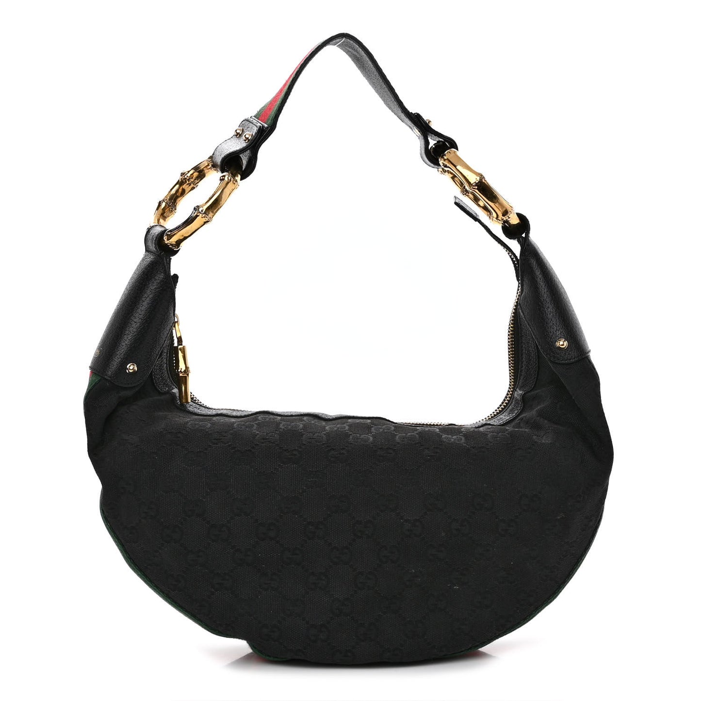 Monogram Web Bamboo Ring Hobo Black