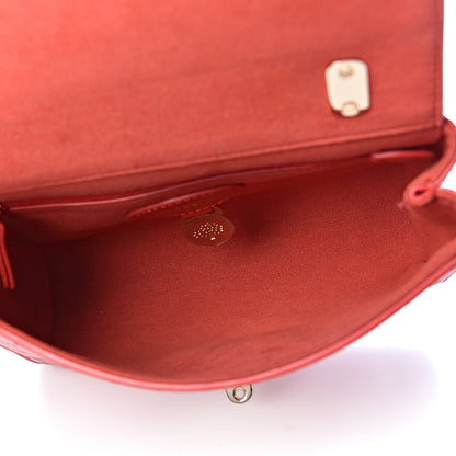 Mulberry Nappa Crocodile Embossed Small Lily Flap Red 5 of 10