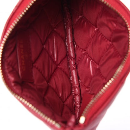 Chanel Lambskin Quilted Small Cosmetic Case Dark Pink 5 of 8