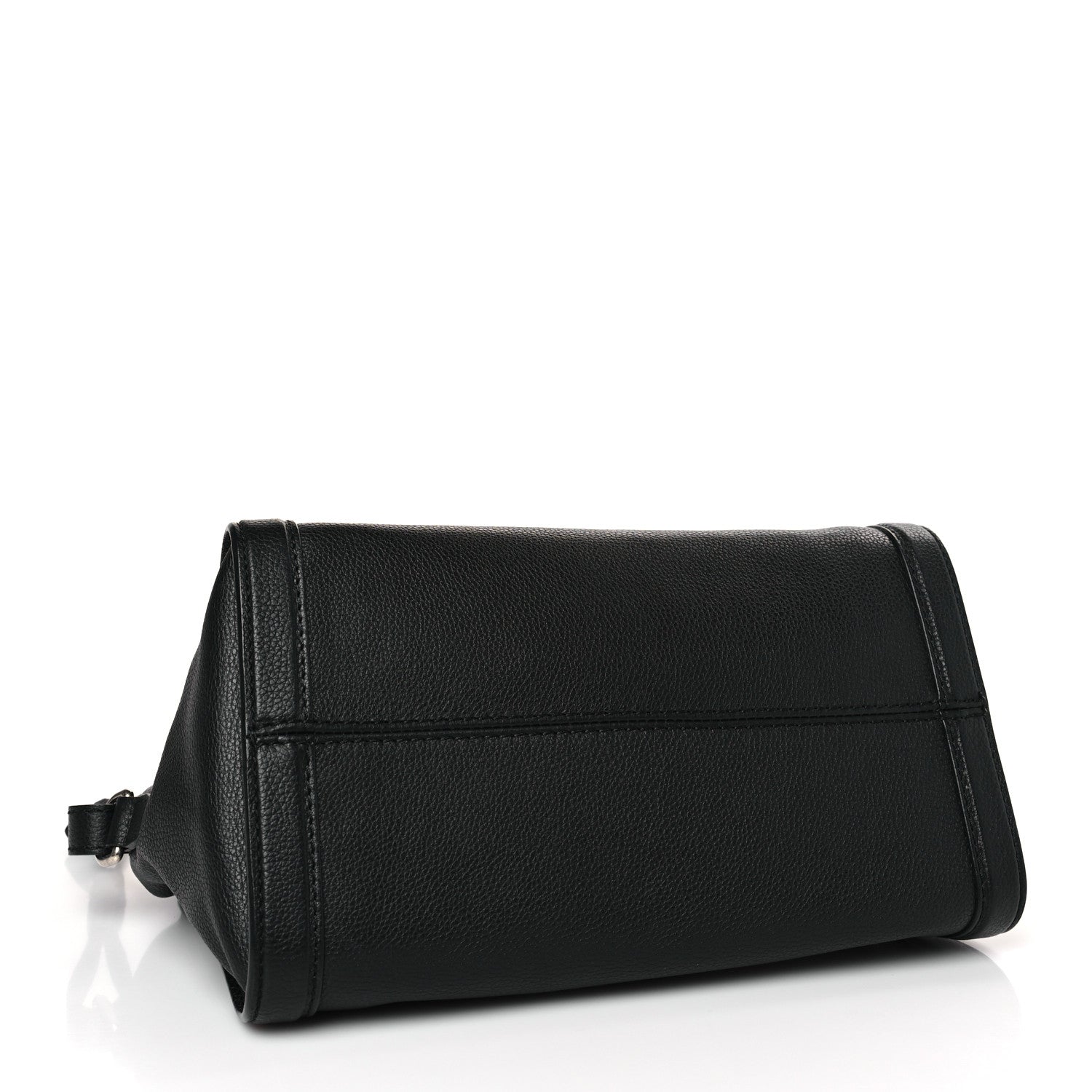 Alexander McQueen Pebbled Calfskin Small Skull Padlock Zip Around Tote Black 4 of 9