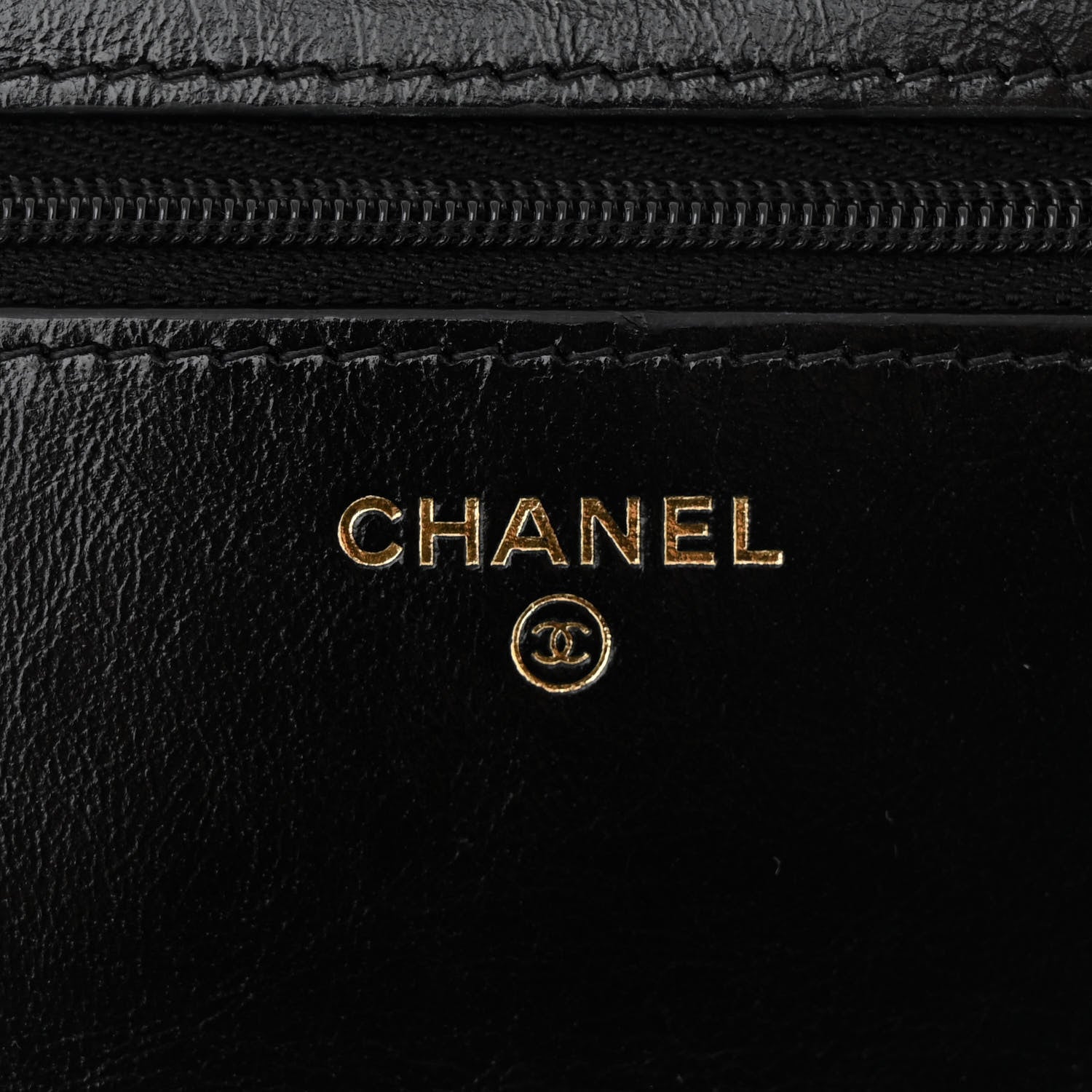 Chanel Shiny Calfskin Quilted Wallet On Chain WOC Black 6 of 11
