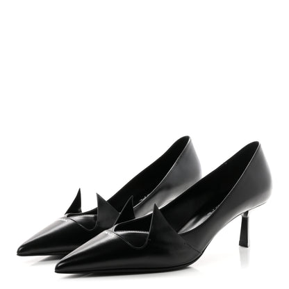 Prada Spazzolato Pointed Toe 55mm Pumps 37 Black 4 of 9