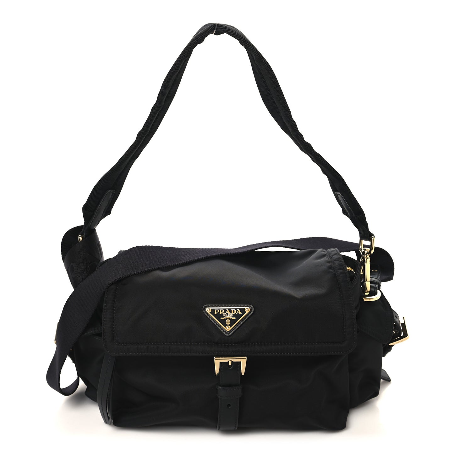 Re-Nylon Medium Explore Shoulder Bag Black