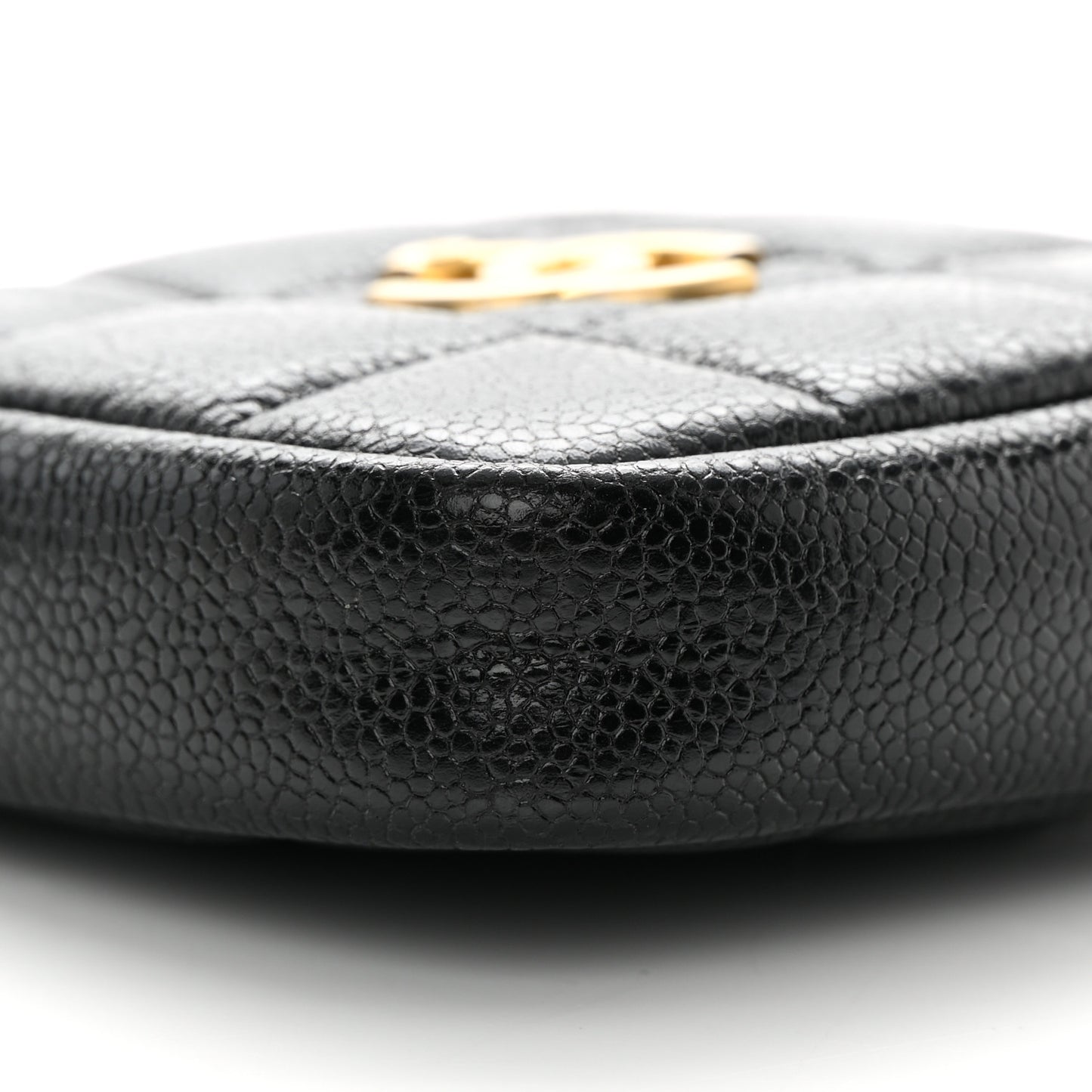 Caviar Quilted Coin Purse Belt Bag Black