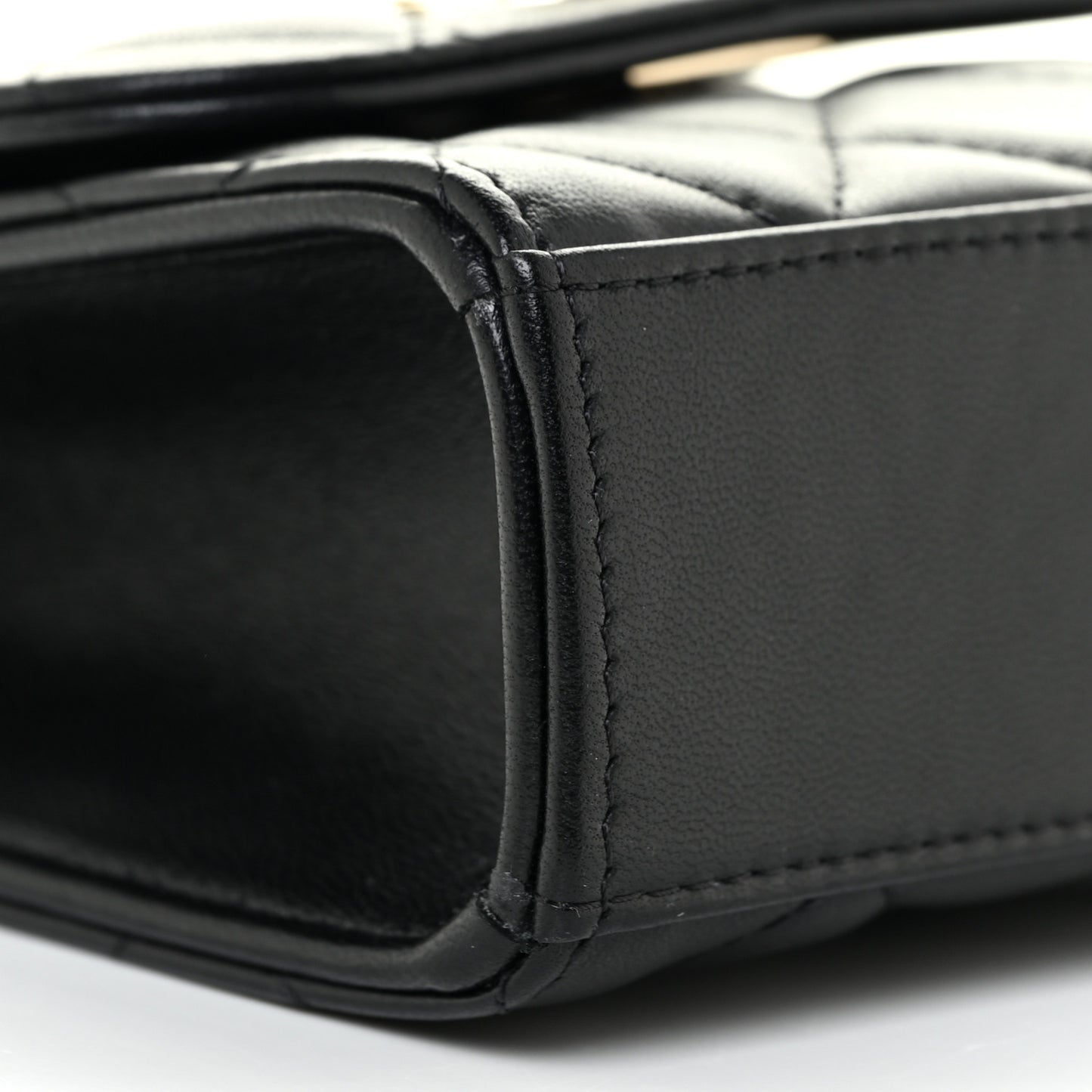 Lambskin Quilted Mini Trendy CC Chain Wallet Black